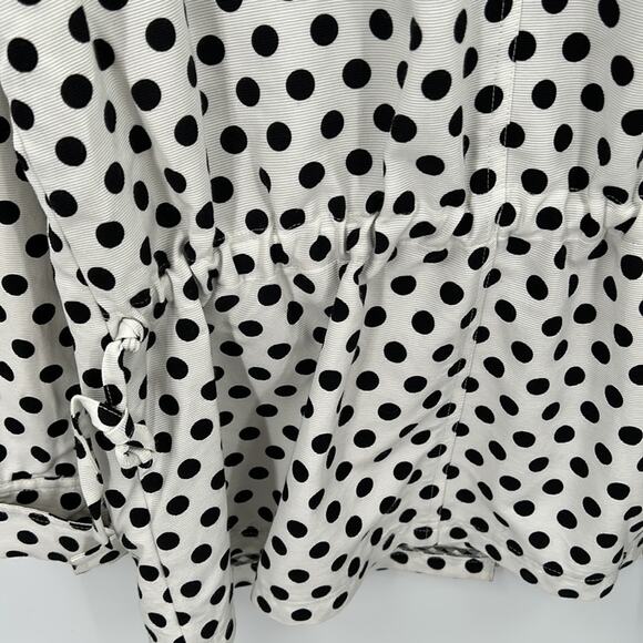 UBU Women's Black & White Polkadot Zip Top/Jacket/Blazer Size Large - Picture 7 of 15